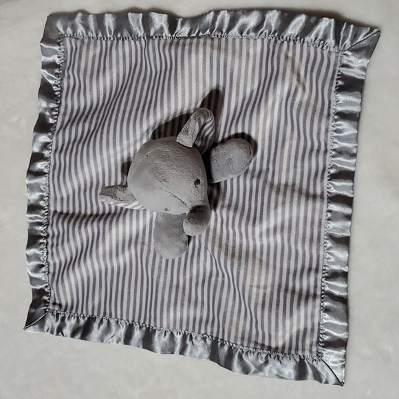 Circo Target gray white striped elephant lovey security blanket K99 - Picture 5 of 8